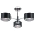 Lampa sufitowa chromowana z trzema czarnymi kloszami 2209/3A 8C z serii SOPHIA - Lampy Elem